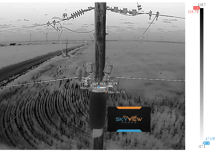 Grayscale thermographic inspection of utility equipment